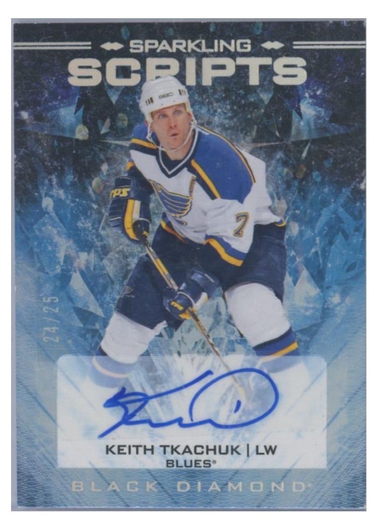2024-25 Upper Deck Black Diamond Sparkling Scripts Keith Tkachuk #SS-KT card