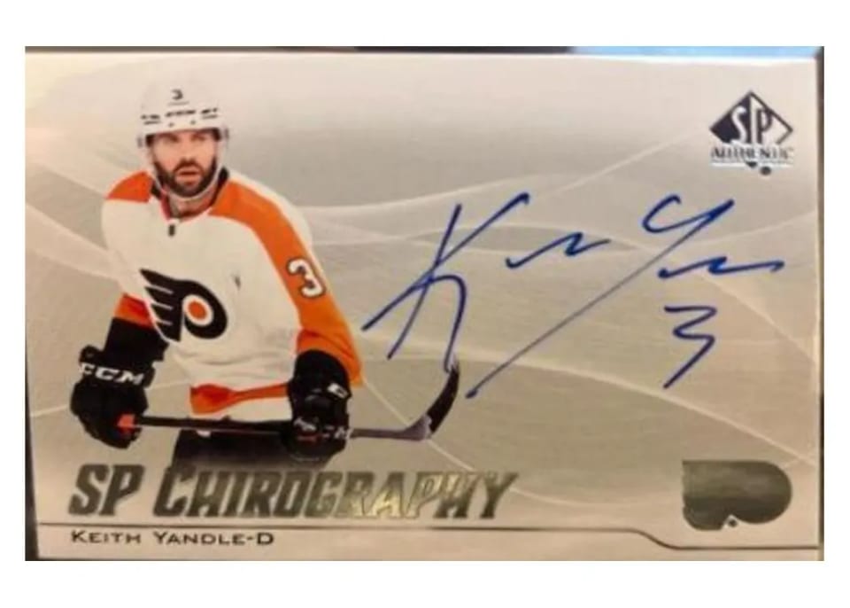 2021-22 SP Authentic Chirography Keith Yandle #C-KY card