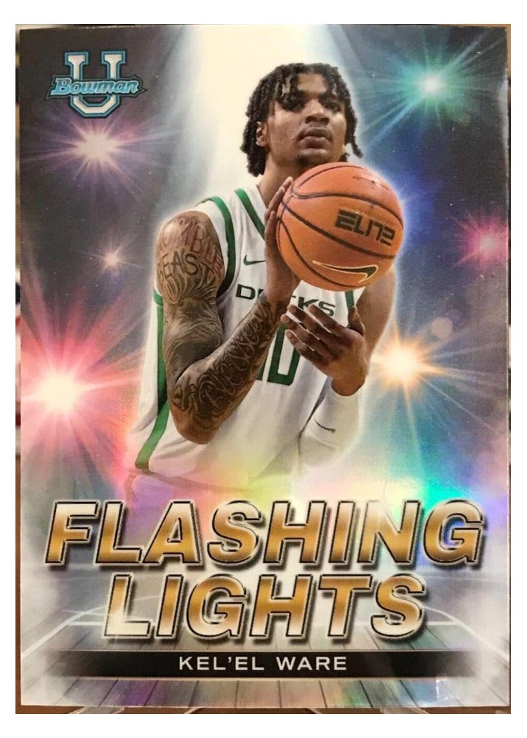 2022-23 Bowman University Best Flashing Lights Kel'el Ware #FL-15 card