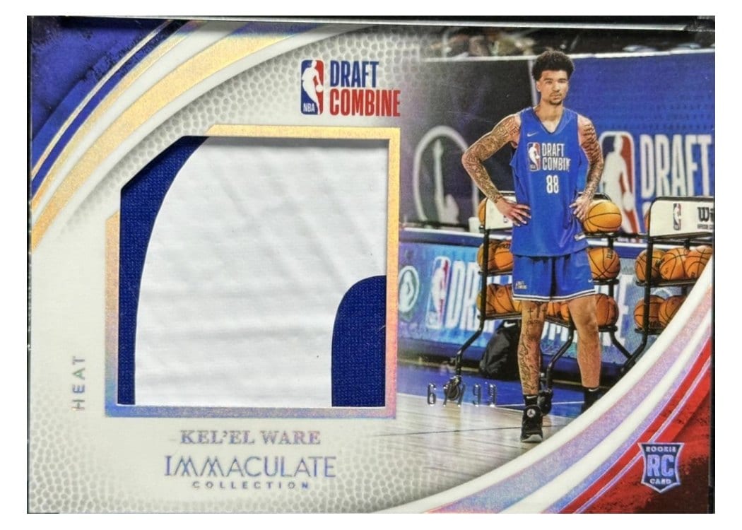 2024-25 Panini Immaculate Collection Draft Combine Memorabilia Set Kel'el Ware #18 card