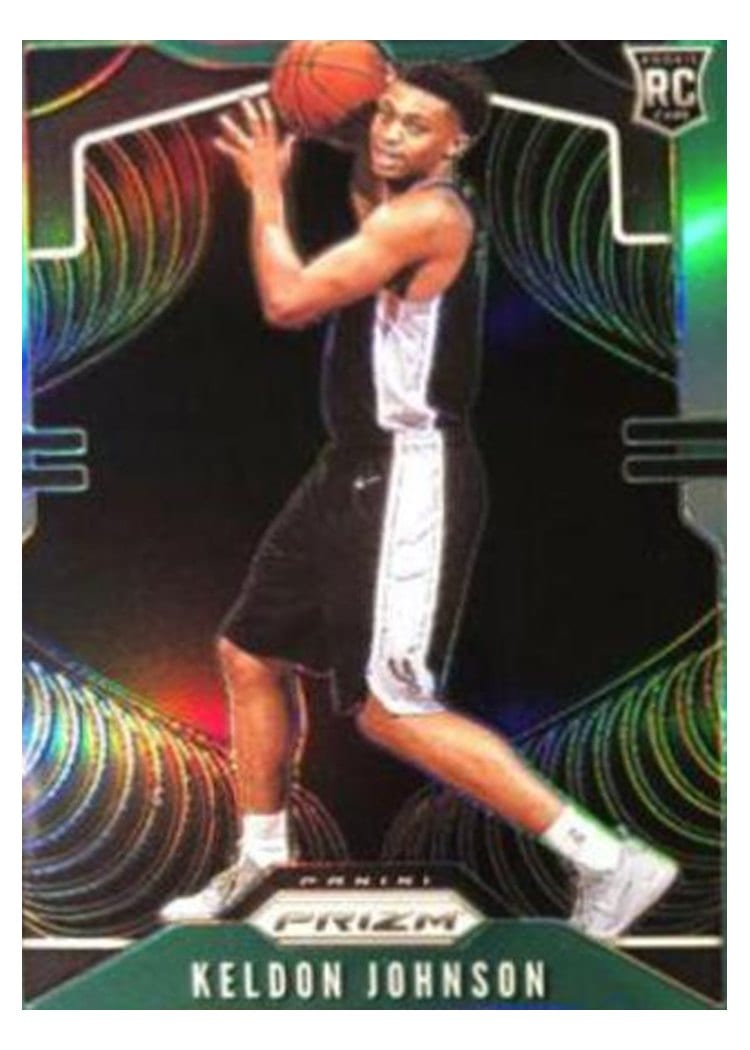 2019-20 Panini Prizm Base Set Keldon Johnson Green Prizm #273 card