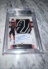 2019 Panini National Treasures Keldon Johnson Patch Autograph Stars & Stripes #129 card