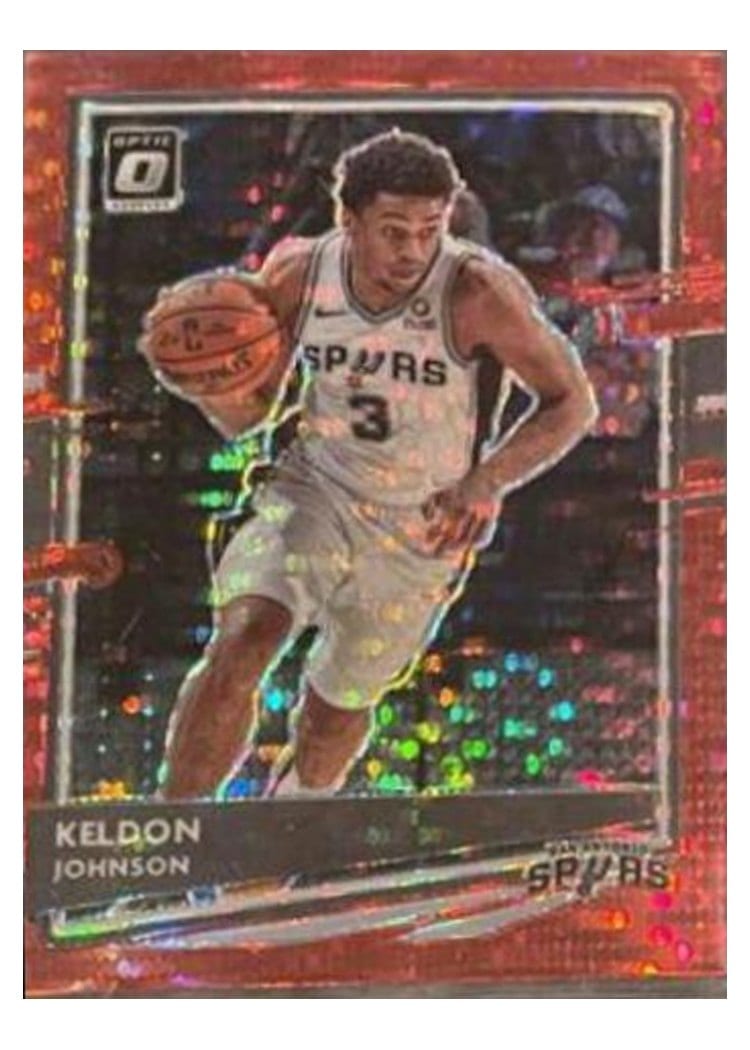 2020-21 Donruss Optic Base Set Keldon Johnson Red Pulsar #10 card