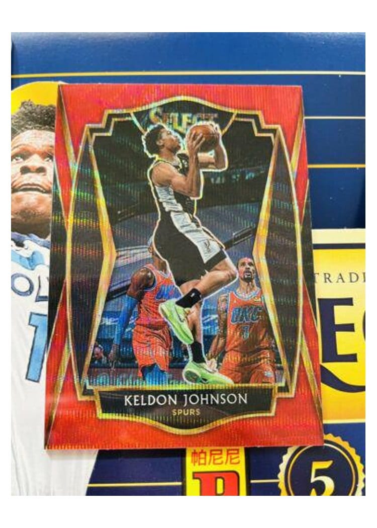 2020-21 Panini Select Base Set Keldon Johnson Red Wave #148 card