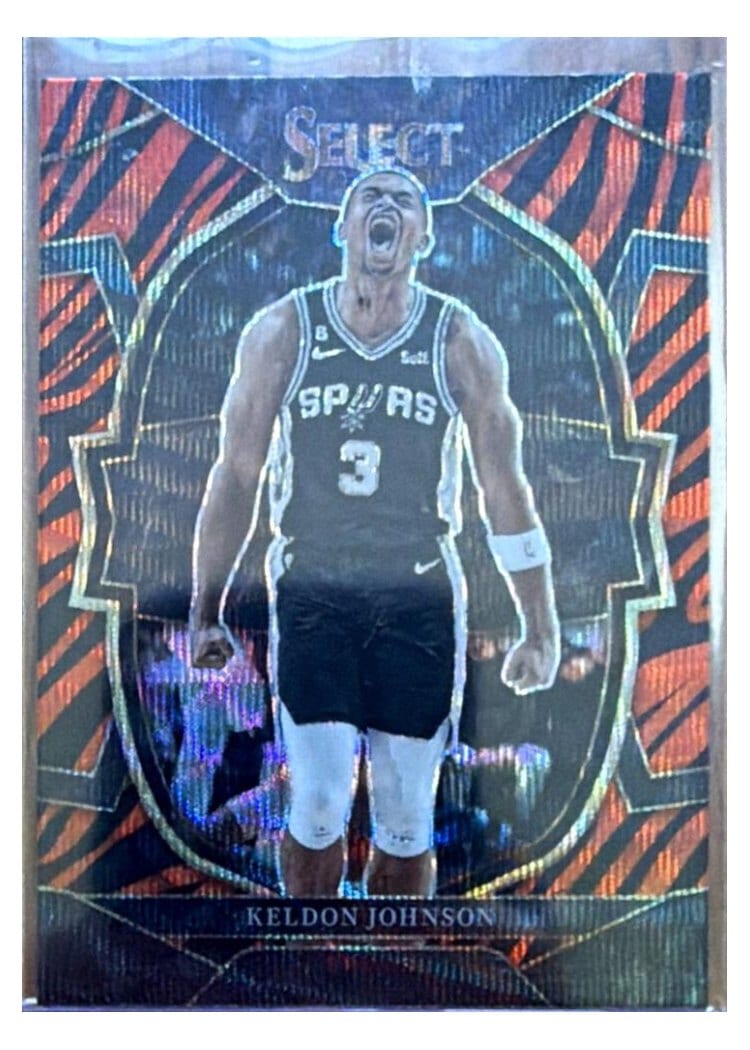 2022-23 Panini Select Base Set Keldon Johnson Tiger Prizm #54 card
