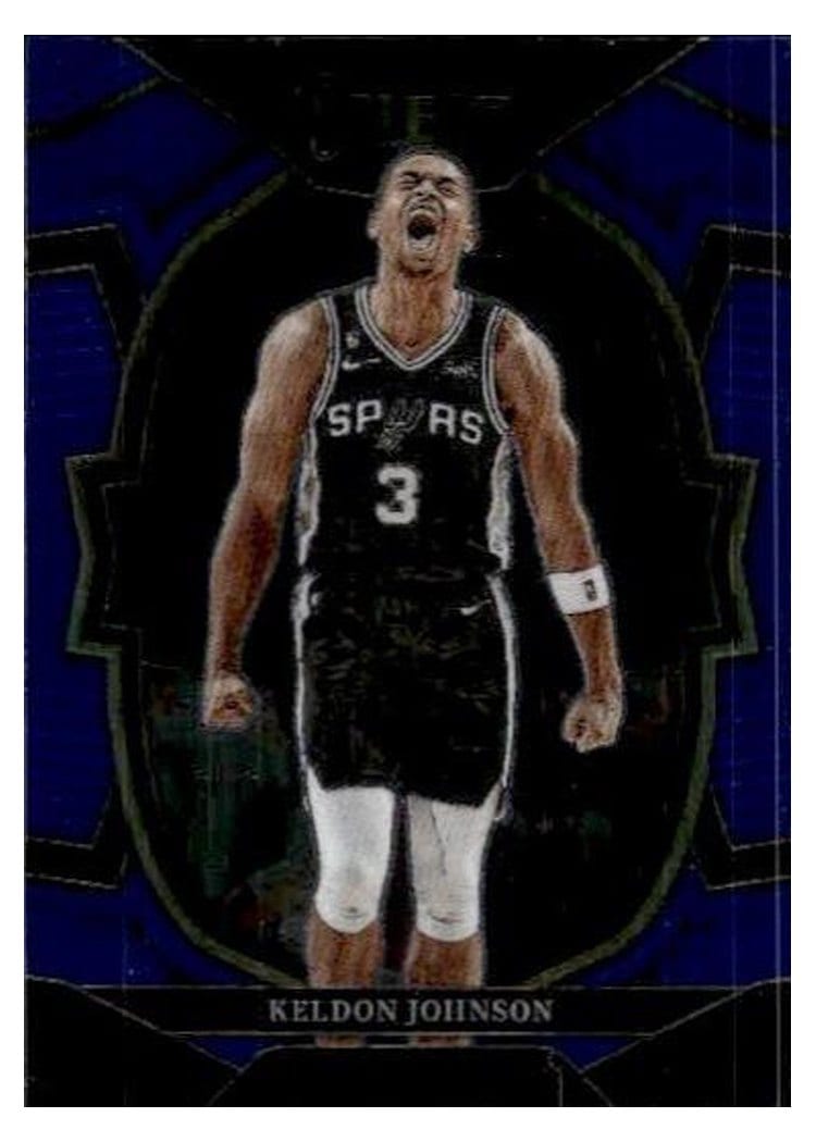 2022-23 Panini Select Base Set Keldon Johnson Blue Retail #54 card
