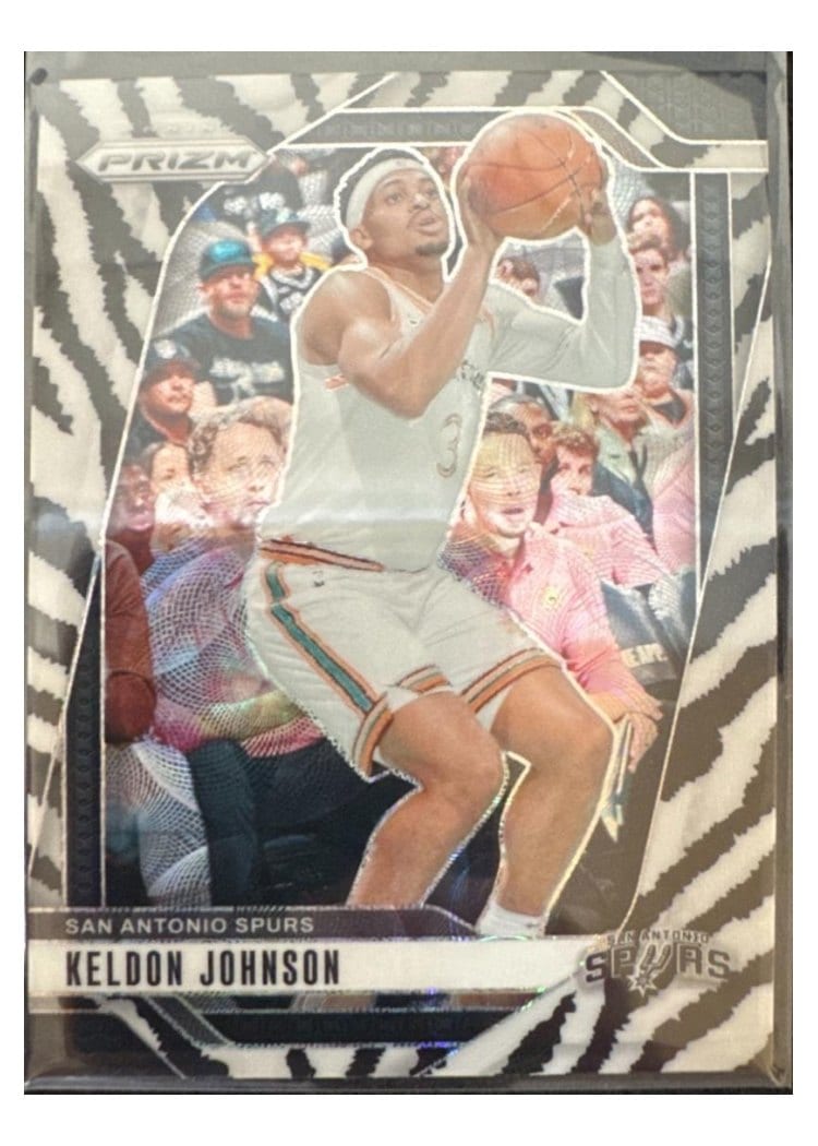 2024-25 Panini Prizm Base Set Keldon Johnson White Tiger Stripe #24 card