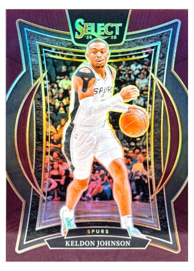 2024-25 Panini Select Base Set Keldon Johnson Maroon Prizm #58 card