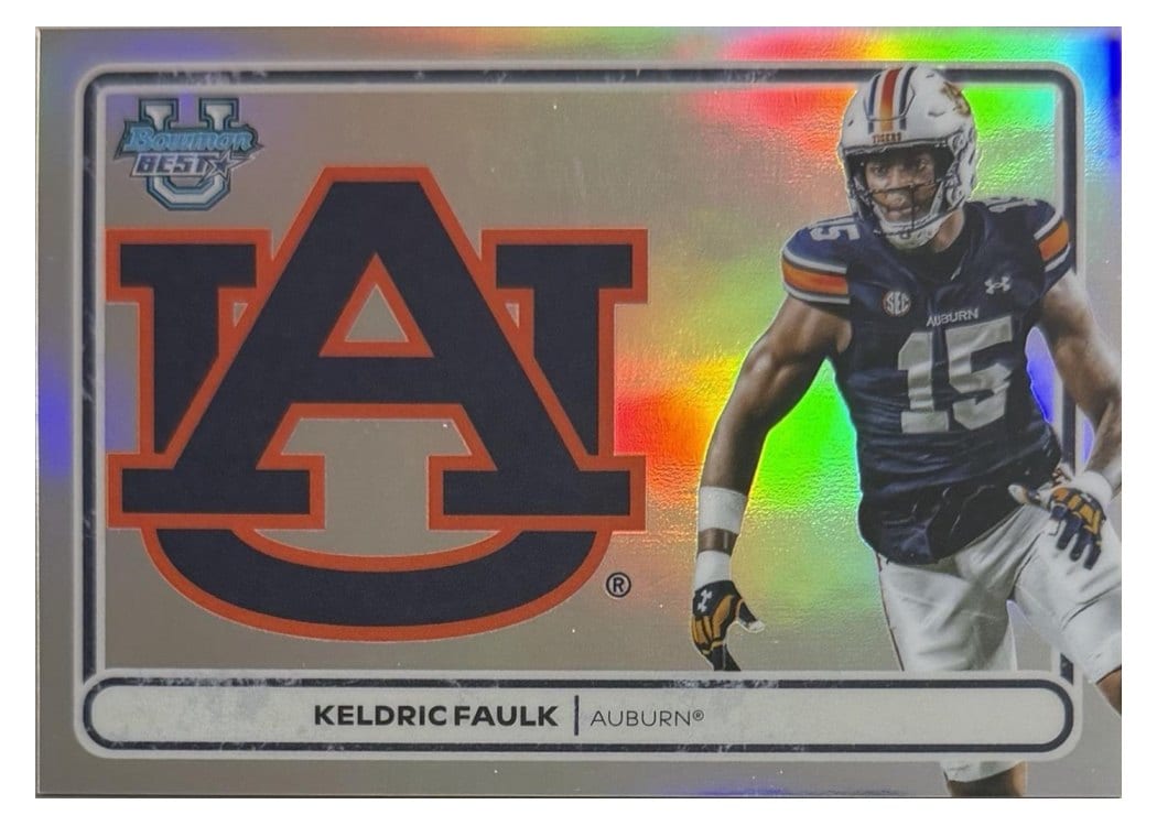 2025 Bowman University Best Campus Crests Refractor Keldric Faulk #CC-15 card