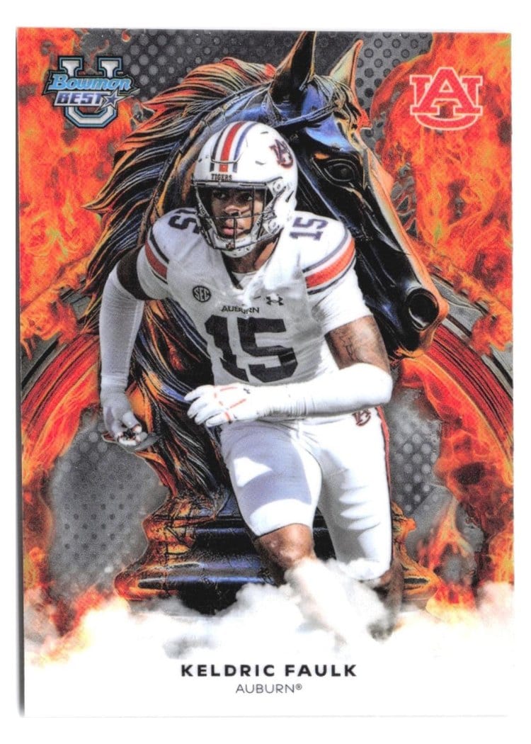 2025 Bowman University Best Workhorse Keldric Faulk #W-16 card