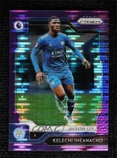 2019 Panini Prizm Premier League Kelechi Iheanacho Breakaway Prizm Violet #81 card