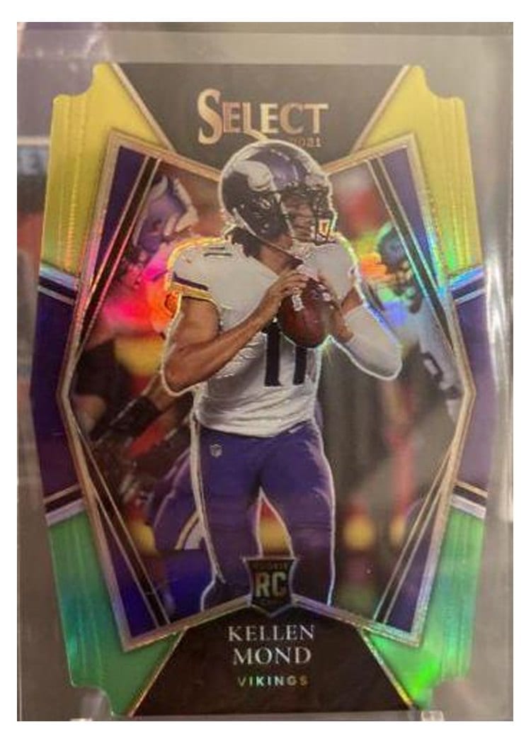 2021 Panini Select Base Set Kellen Mond Green and Yellow Die Cut #164 card
