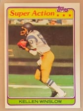 1981 Topps Kellen Winslow #524 card