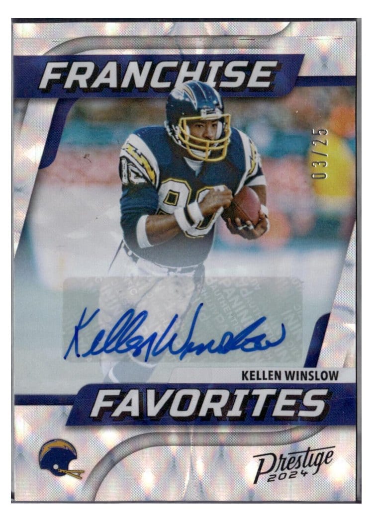 2024 Panini Prestige Franchise Favorites Xtra Points Autographs Kellen Winslow #14 card
