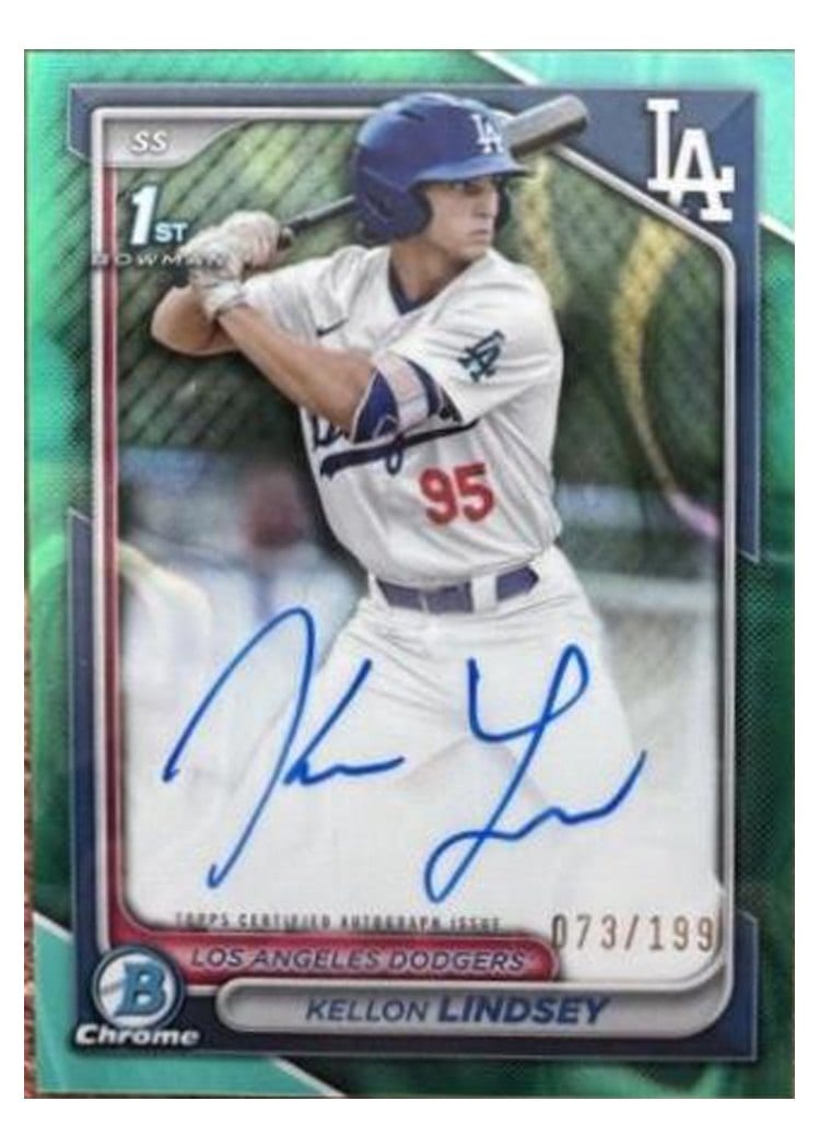 2024 Bowman Draft Chrome Prospect Autographs Kellon Lindsey #CPA-KL card