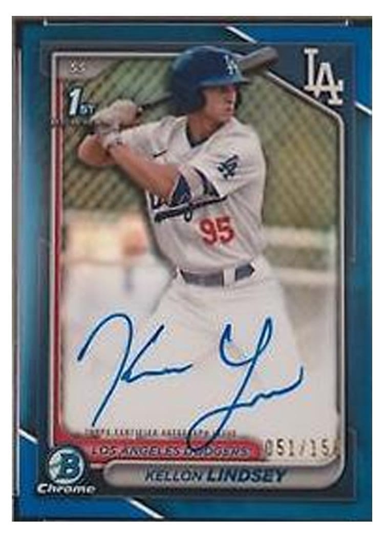 2024 Bowman Draft Chrome Prospect Autographs Kellon Lindsey #CPA-KL card
