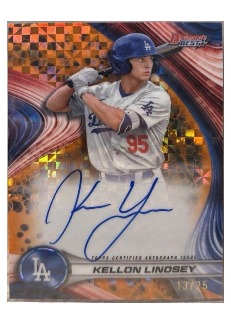 2024 Bowman Draft Chrome Prospect Autographs Kellon Lindsey #CPA-KL card