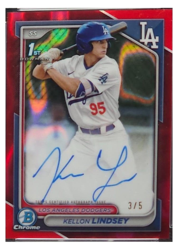 2024 Bowman Draft Chrome Prospect Autographs Kellon Lindsey #CPA-KL card