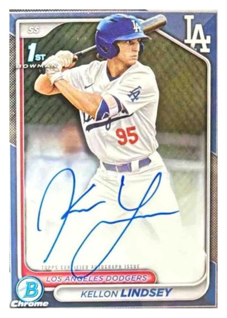 2024 Bowman Draft Chrome Prospect Autographs Kellon Lindsey #CPA-KL card
