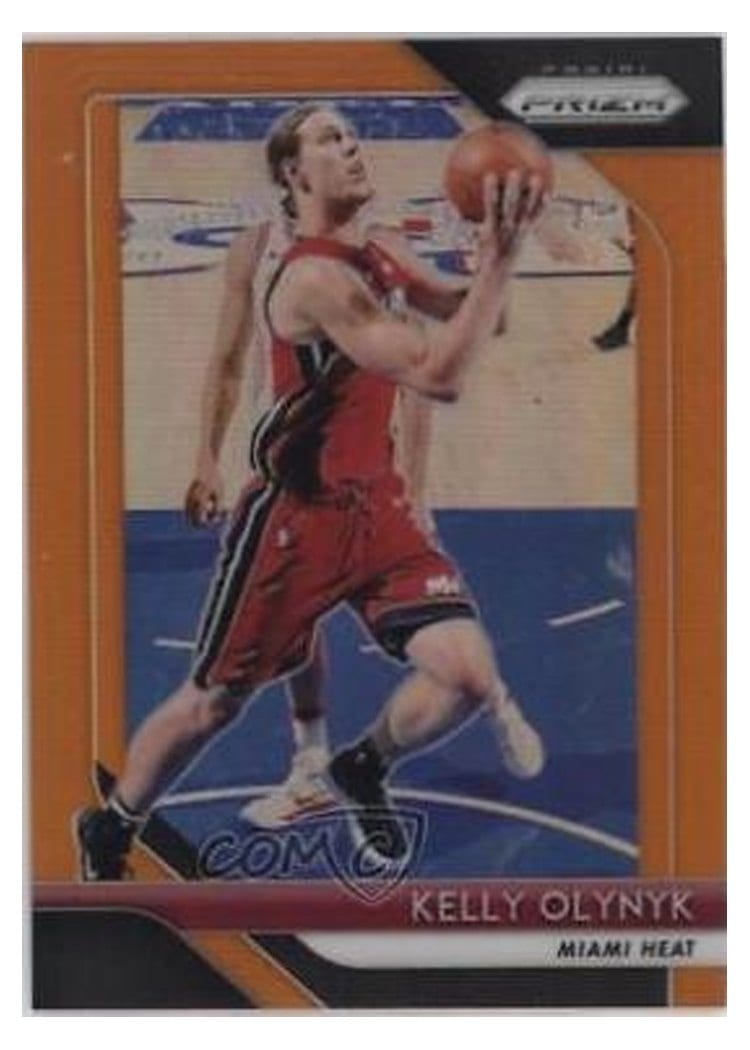 2018-19 Panini Prizm Base Set Kelly Olynyk Orange Prizm #236 card