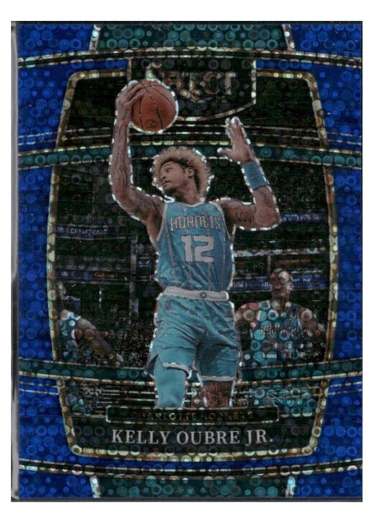 2021-22 Panini Select Base Set Kelly Oubre Jr. Blue Disco Prizm #30 card