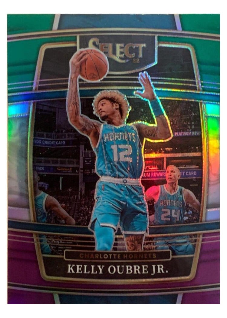 2021-22 Panini Select Base Set Kelly Oubre Jr. Green White Purple Prizm #30 card