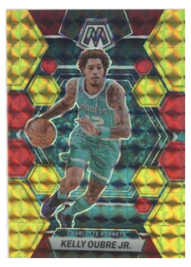 2022-23 Panini Mosaic Base Set Kelly Oubre Jr Choice Fusion Red & Yellow #72 card