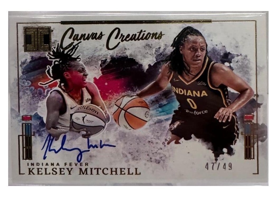 2025 Panini Impeccable WNBA Canvas Creations Kelsey Mitchell #24 card