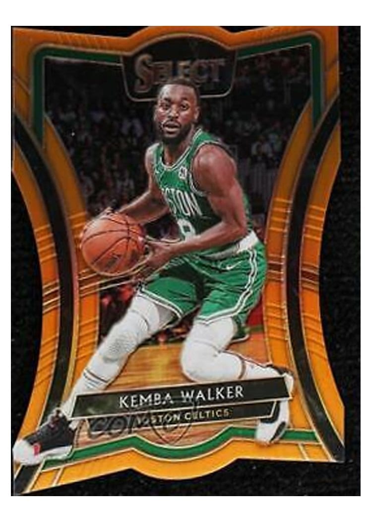 2019-20 Panini Select Base Set Kemba Walker Die Cut Orange Prizm #181 card