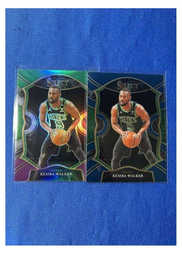 2020-21 Panini Select Base Set Kemba Walker Green White Purple #38 card