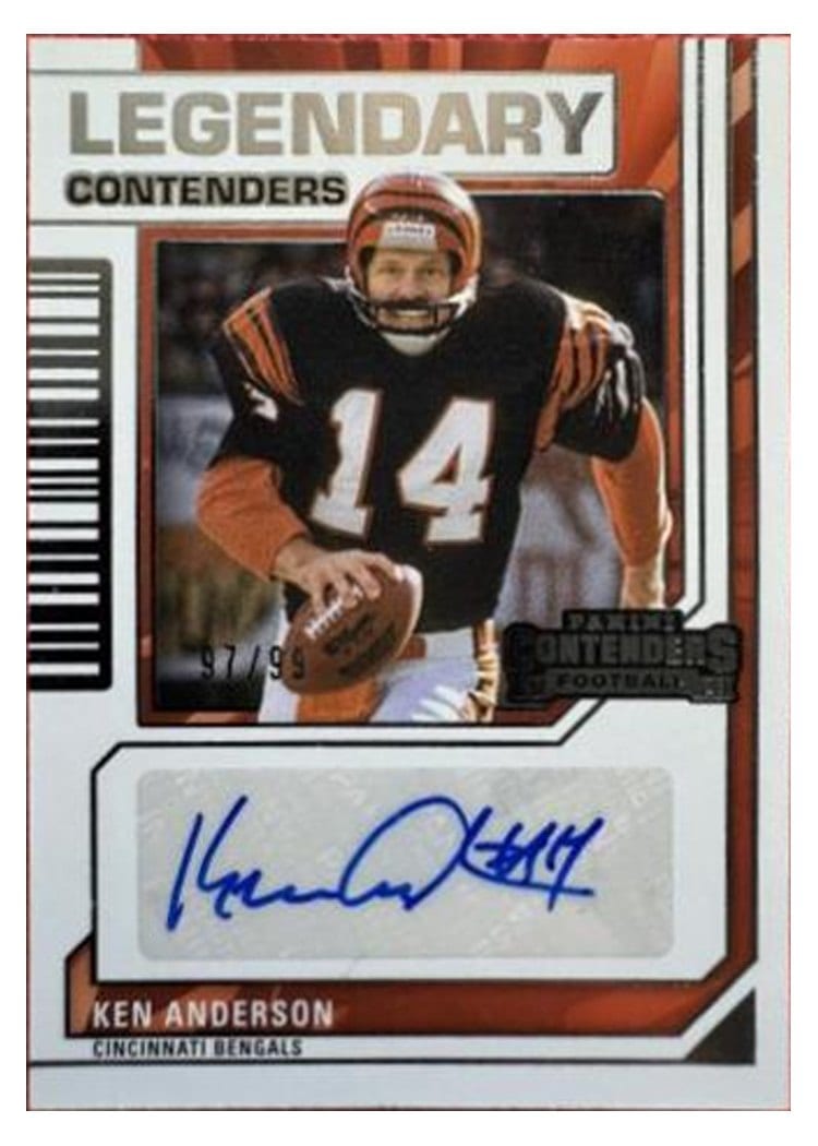 2023 Panini Contenders Legendary Contenders Autographs Ken Anderson #18 card
