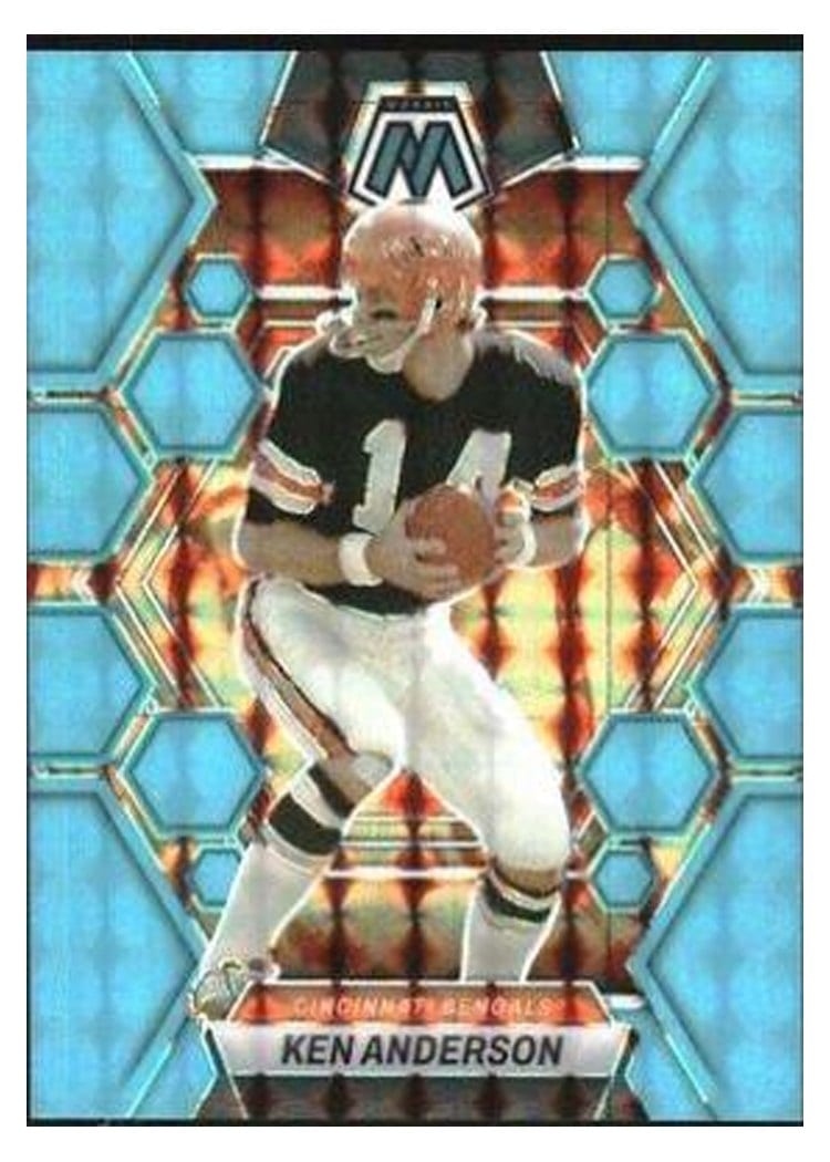2023 Panini Mosaic Base Set Ken Anderson Blue Fluorescent #44 card