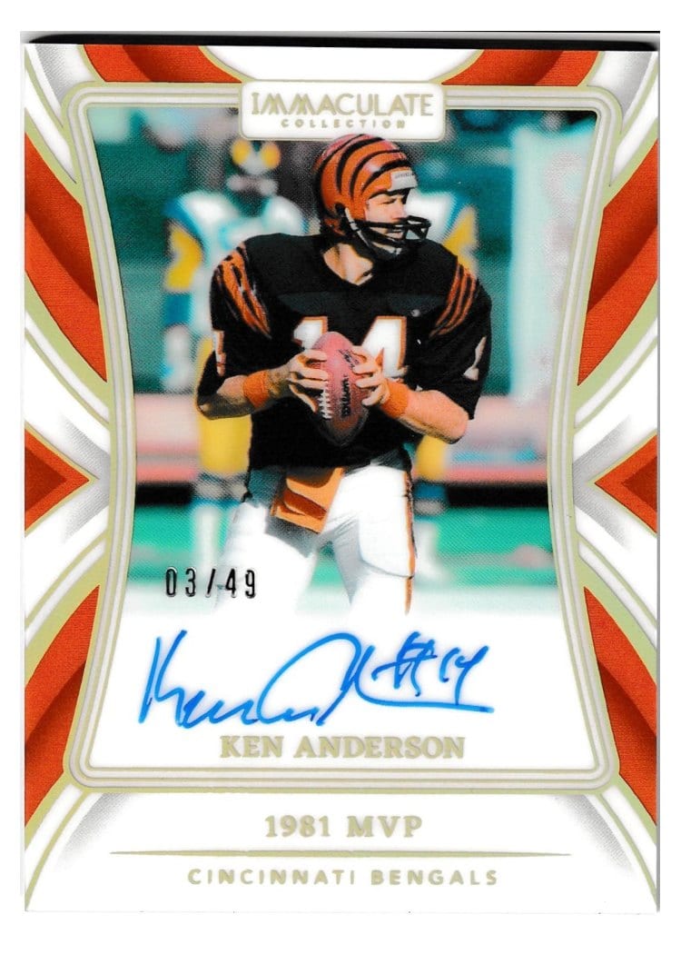 2024 Panini Immaculate Collection Immaculate Moments Autographs Ken Anderson #15 card
