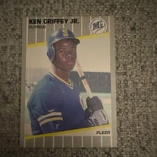 1989 Fleer Ken Griffey Jr. Error #548 card