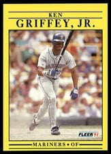 1991 Fleer Ken Griffey Jr. Bat .300 #450 card