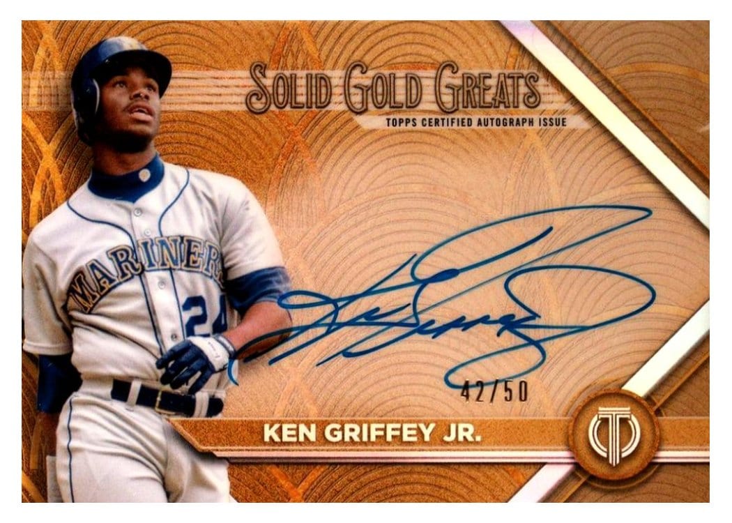 2022 Topps Tribute Solid Gold Greats Autographs Ken Griffey Jr. #GGA-KGJ card