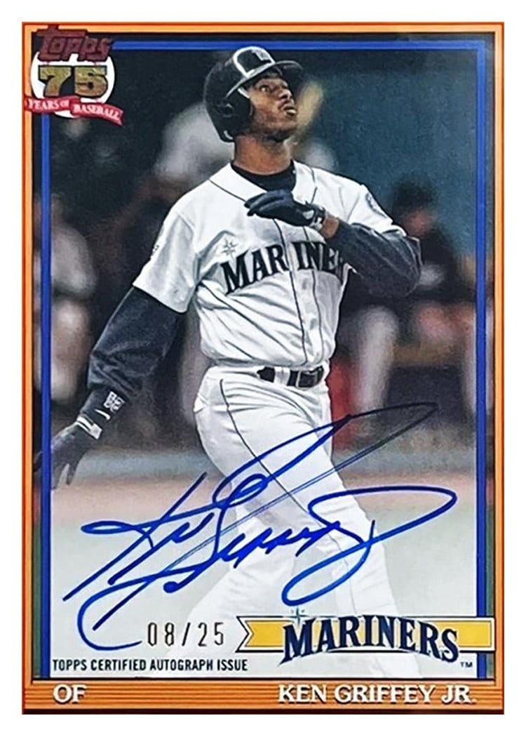 2026 Topps 1991 Topps Autographs Ken Griffey Jr. Orange #91A-KG card