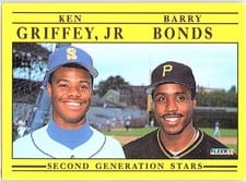 1991 Fleer Ken Griffey Jr, Barry Bonds #710 card