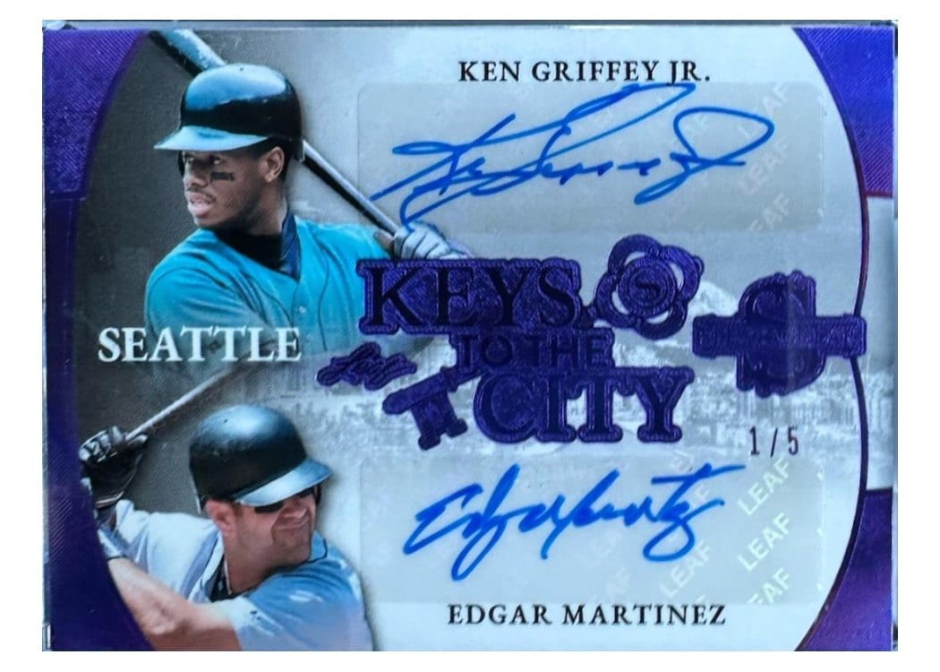 2025 Leaf Spectacular Baseball Keys To The City Ken Griffey Jr. / Edgar Martinez #KC-08 card