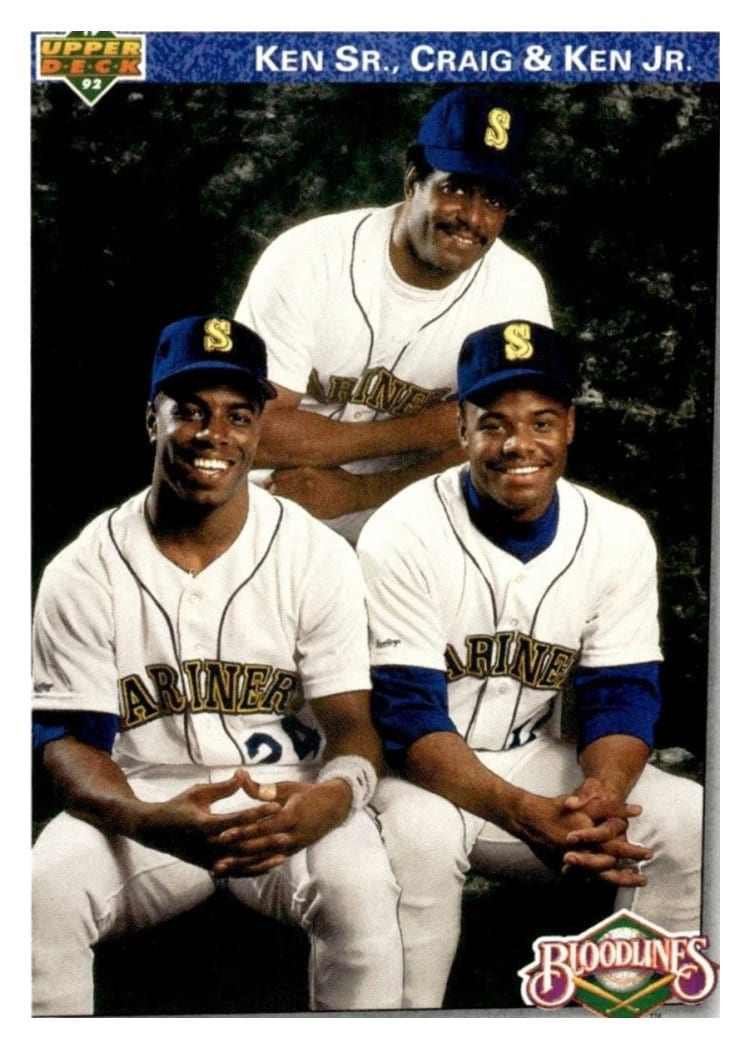 1992 Upper Deck Base Set Ken Griffey Sr. / Craig Griffey / Ken Griffey Jr. #85 card