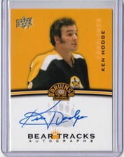 2023-24 Upper Deck Boston Bruins Centennial Bear Tracks Autographs Ken Hodge #BT-KH card