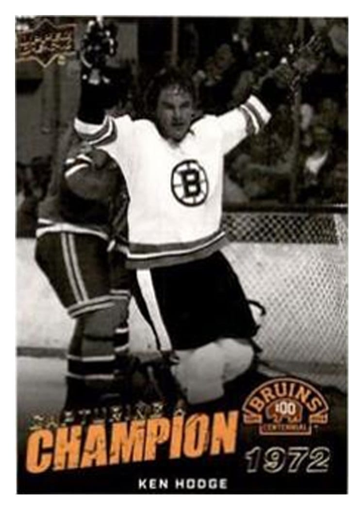 2023-24 Upper Deck Boston Bruins Centennial Capturing a Champion Ken Hodge #CC-8 card