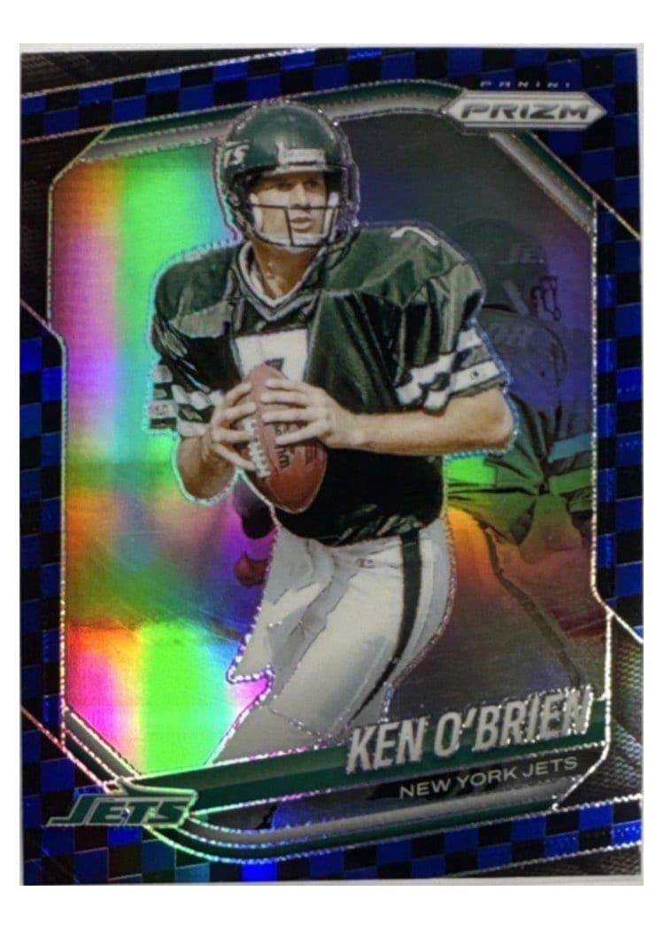 2025 Panini Prizm Base Set Ken O'Brien Black Blue Checker #185 card