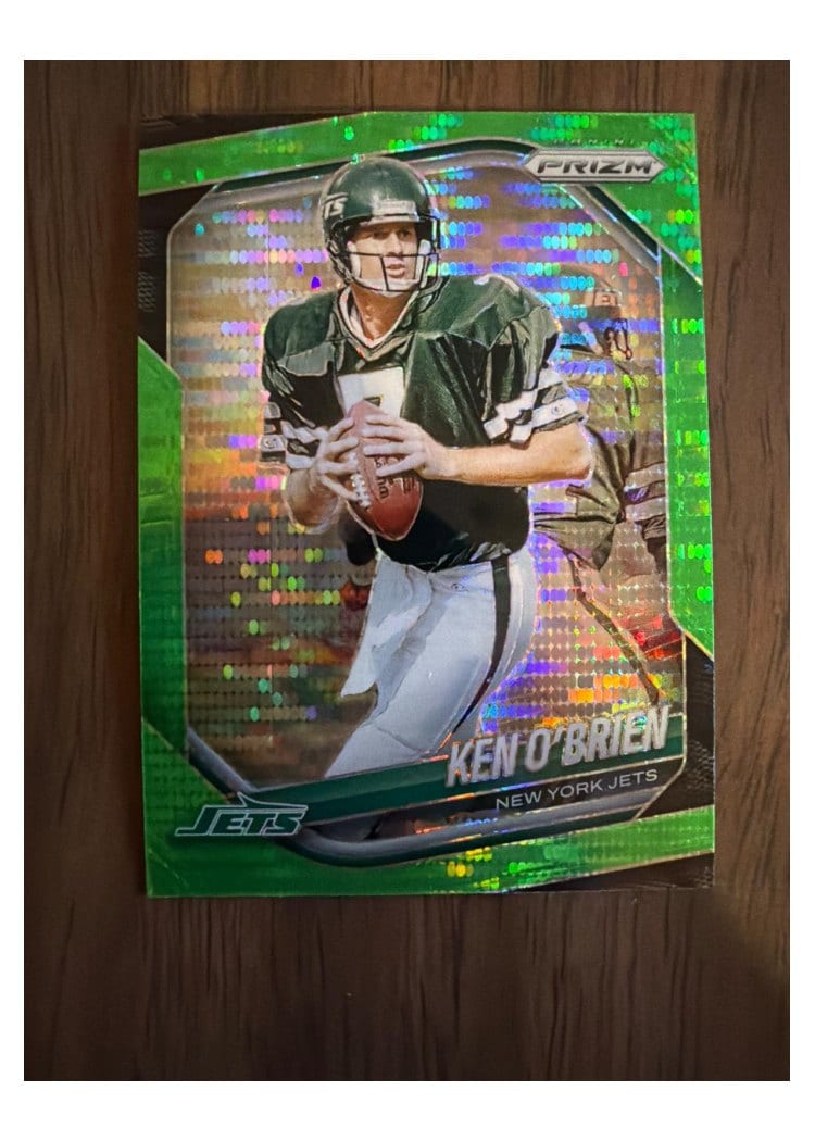 2025 Panini Prizm Base Set Ken O'Brien Neon Green Pulsar #185 card