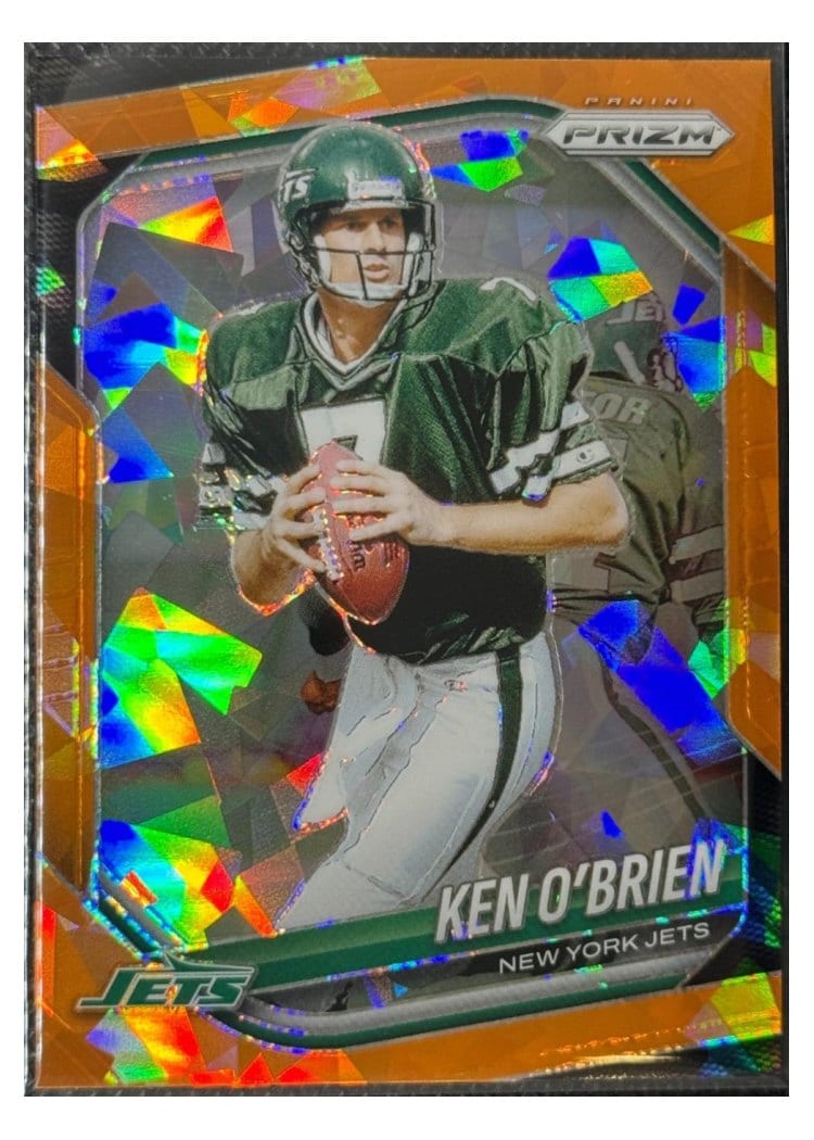 2025 Panini Prizm Base Set Ken O'Brien Orange Ice #185 card