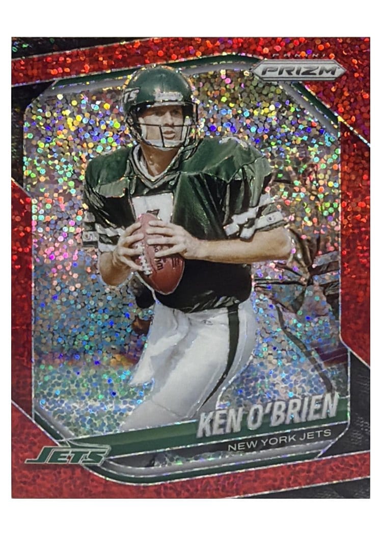 2025 Panini Prizm Base Set Ken O'Brien Red Sparkle #185 card