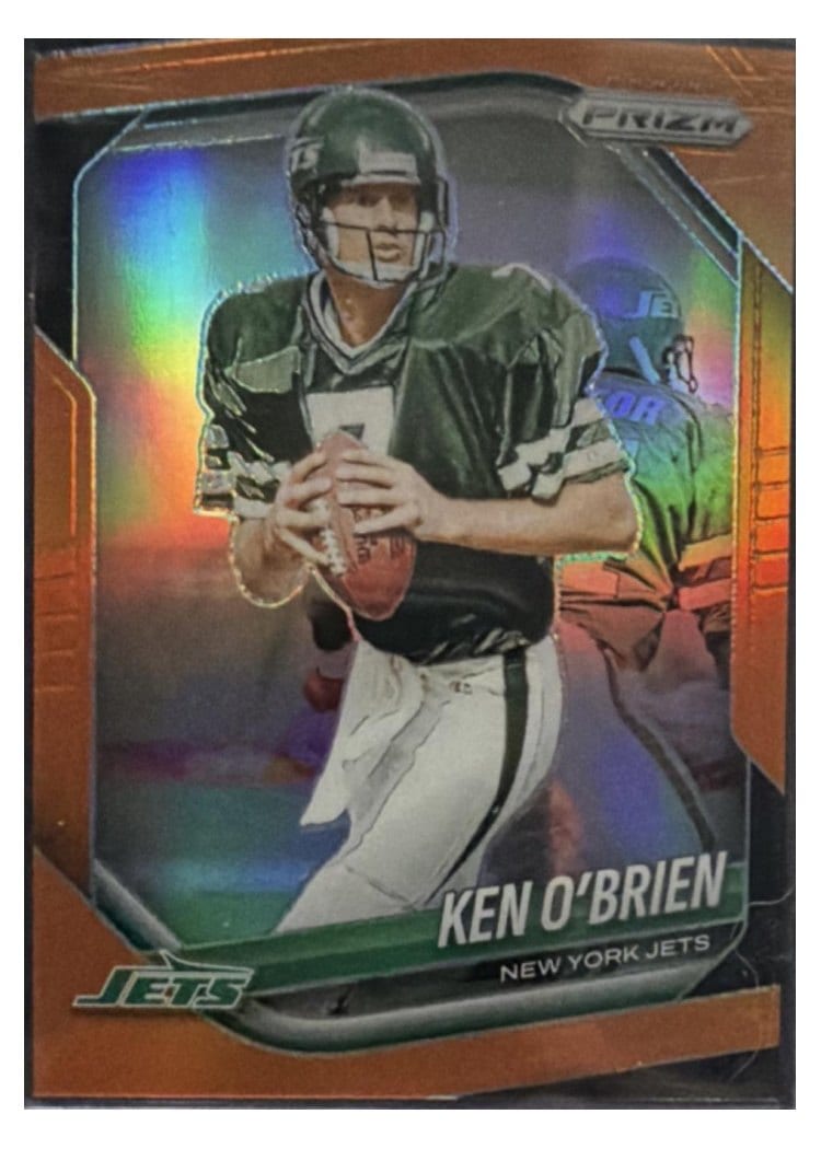 2025 Panini Prizm Base Set Ken O'Brien Orange #185 card