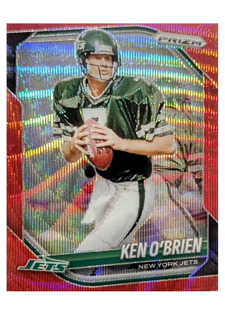 2025 Panini Prizm Base Set Ken O'Brien Red Wave #185 card