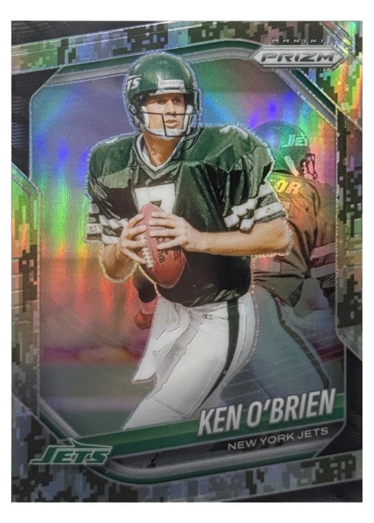 2025 Panini Prizm Base Set Ken O'Brien Green Sparkle #185 card