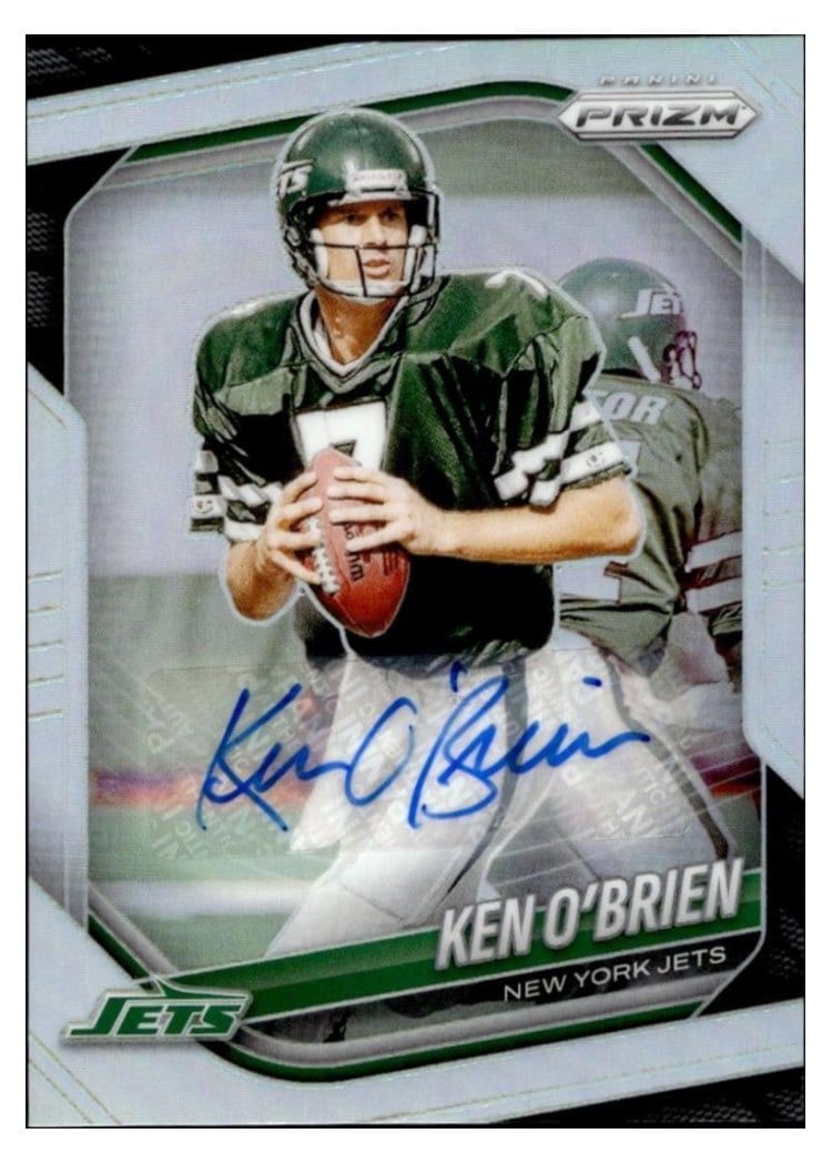 2025 Panini Prizm Base Set Ken O'Brien Silver Autograph #185 card